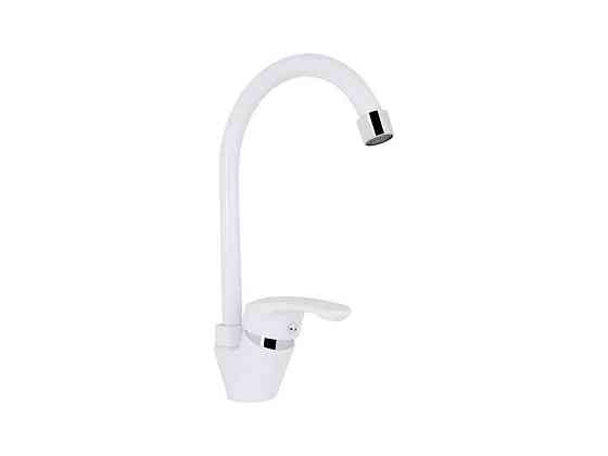 Смеситель на мойку белый 36W 007 (k35) BRIN36W007 ТМ Brinex Киев