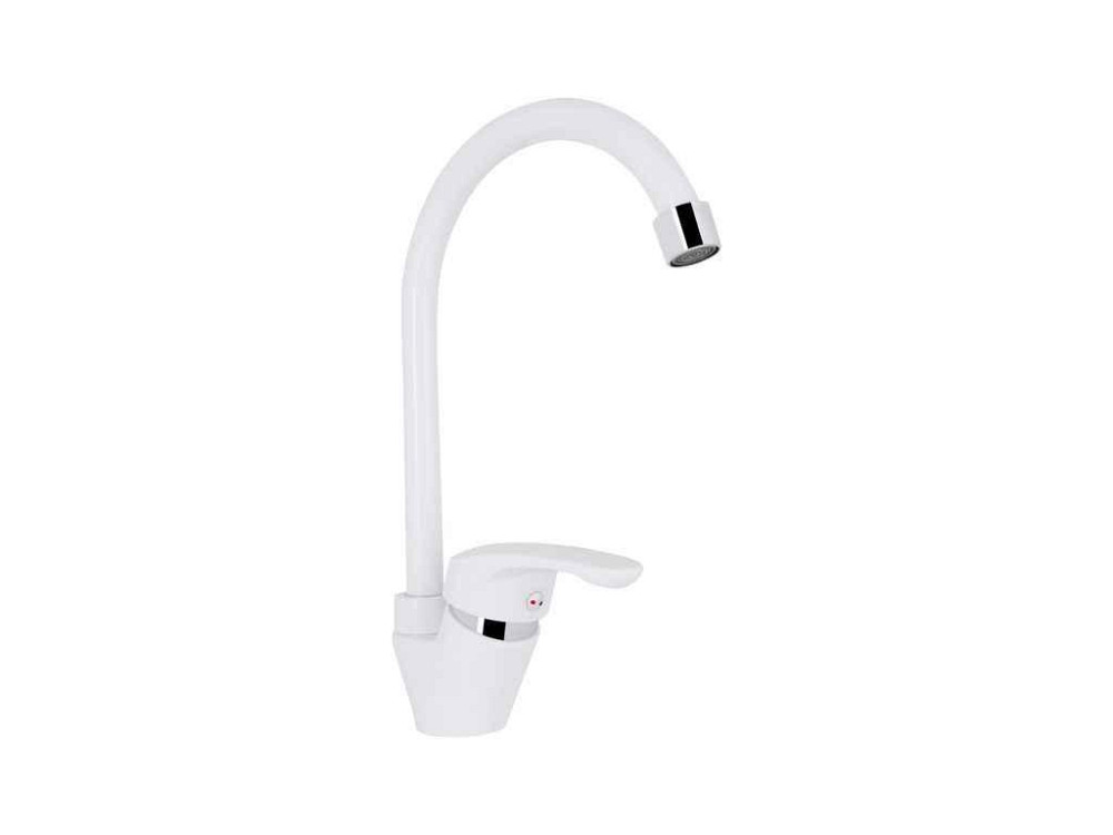 Смеситель на мойку белый 36W 007 (k35) BRIN36W007 ТМ Brinex Киев - изображение 1
