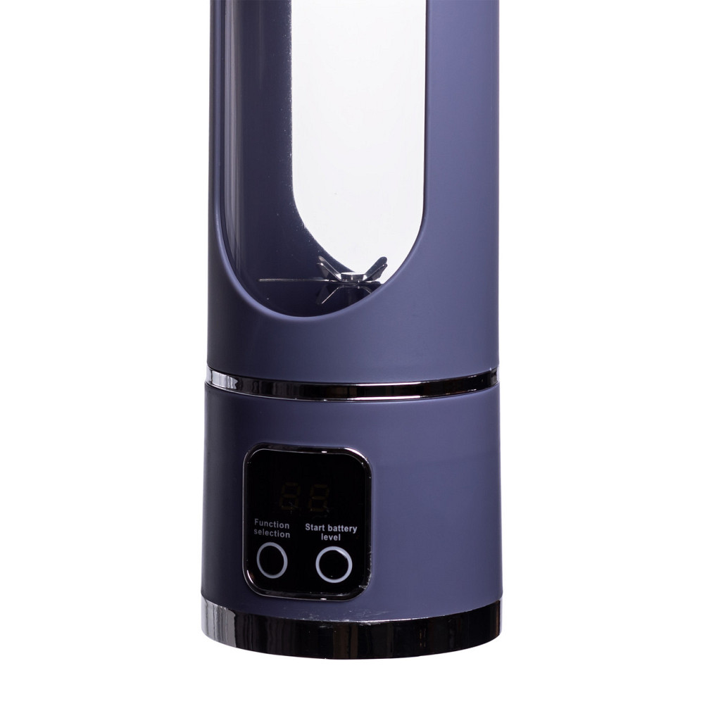 Портативний блендер для смузі на акумуляторі 450 мл блендер пляшка 25 Вт USB Сірий HP-11-10G Коломия - фото 7