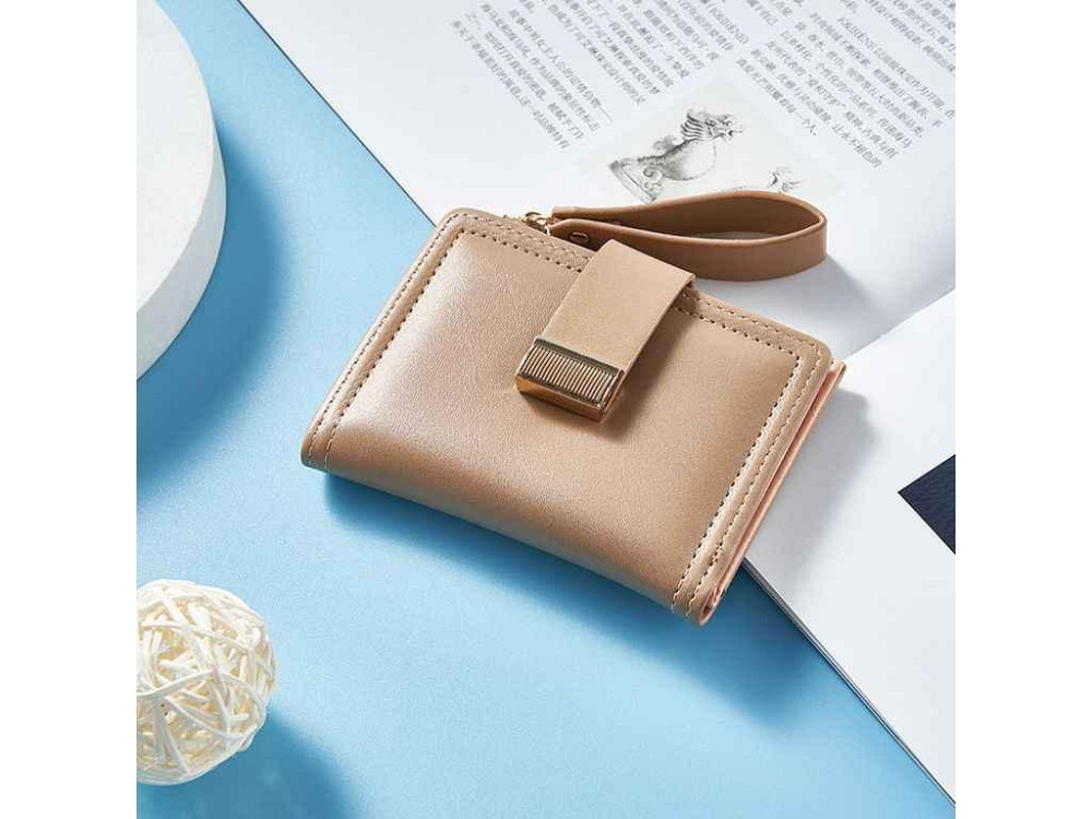 Гаманець жіночий 11*8,5*1,5см арт.cy1026-3 бежевий екошкіра ТМ КИТАЙ Київ - фото 1
