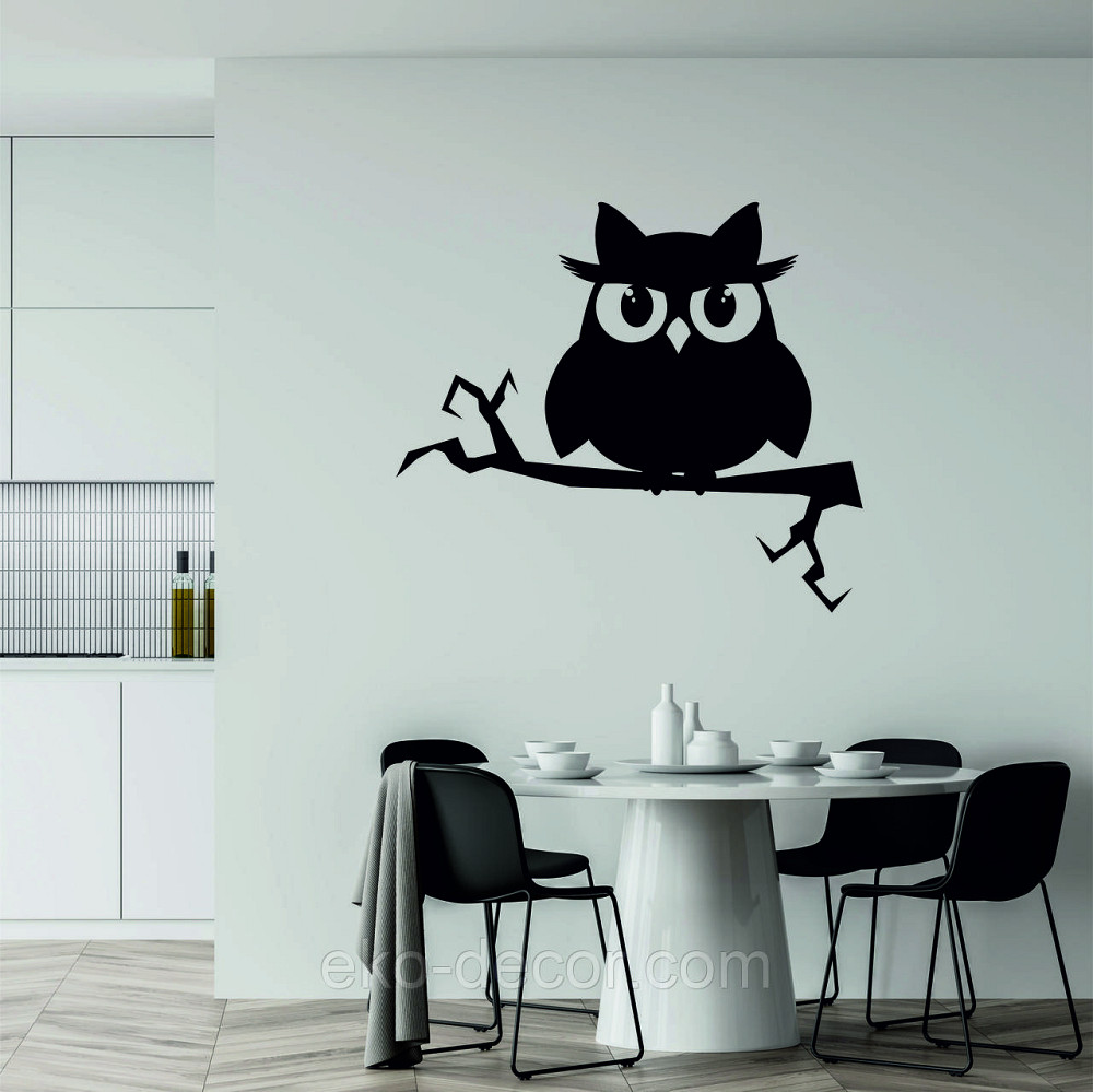 Декоративне настінне Панно  «Сова» , Декор на стіну 70*61 см., Чорний Київ - фото 4