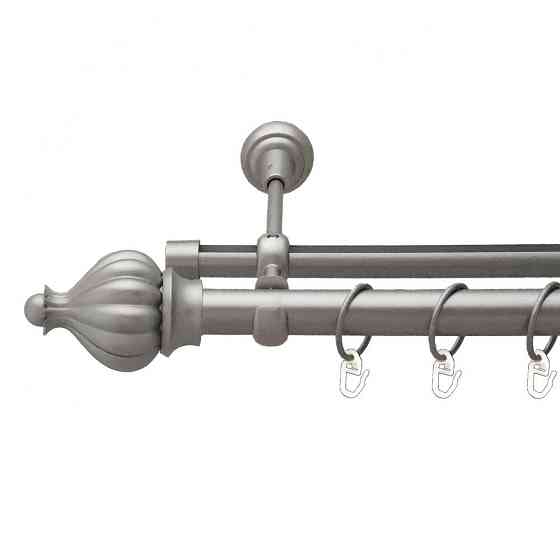 Карниз Orvit Таджа металевий дворядний опозитний гладка \ профільна труба кільце металеве Сатин 25\19 мм 300 Львов