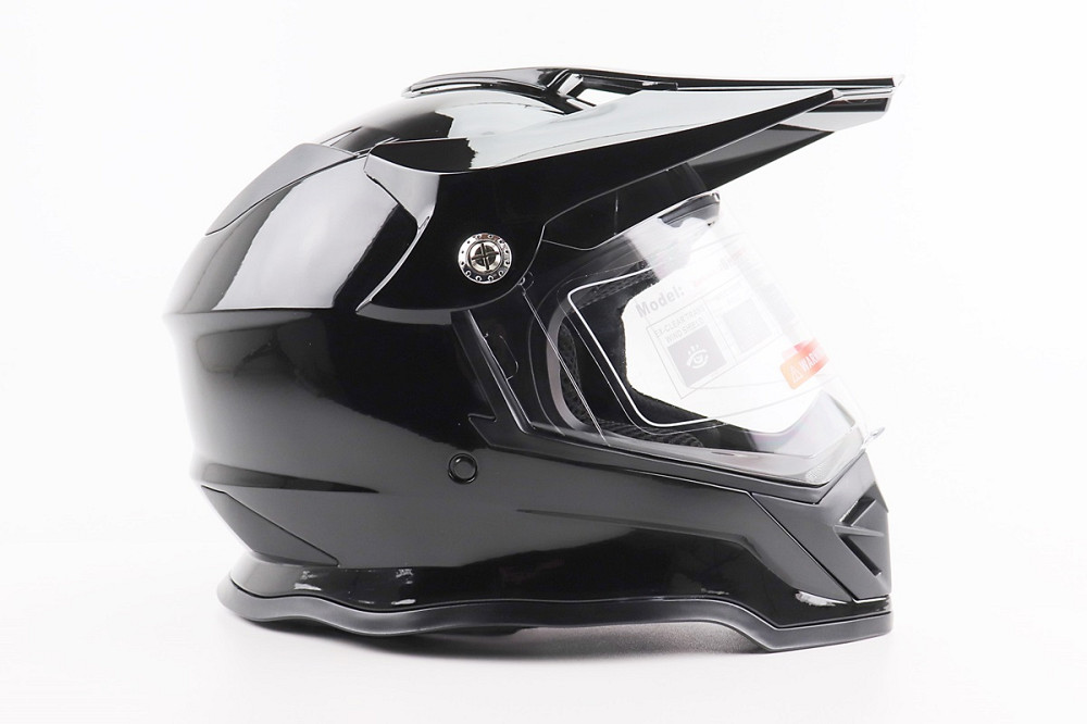 Шолом кросовий/ендуро/АТV зі склом BLD-819-7 М (57-58см), ЧОРНИЙ глянець Киев - изображение 3