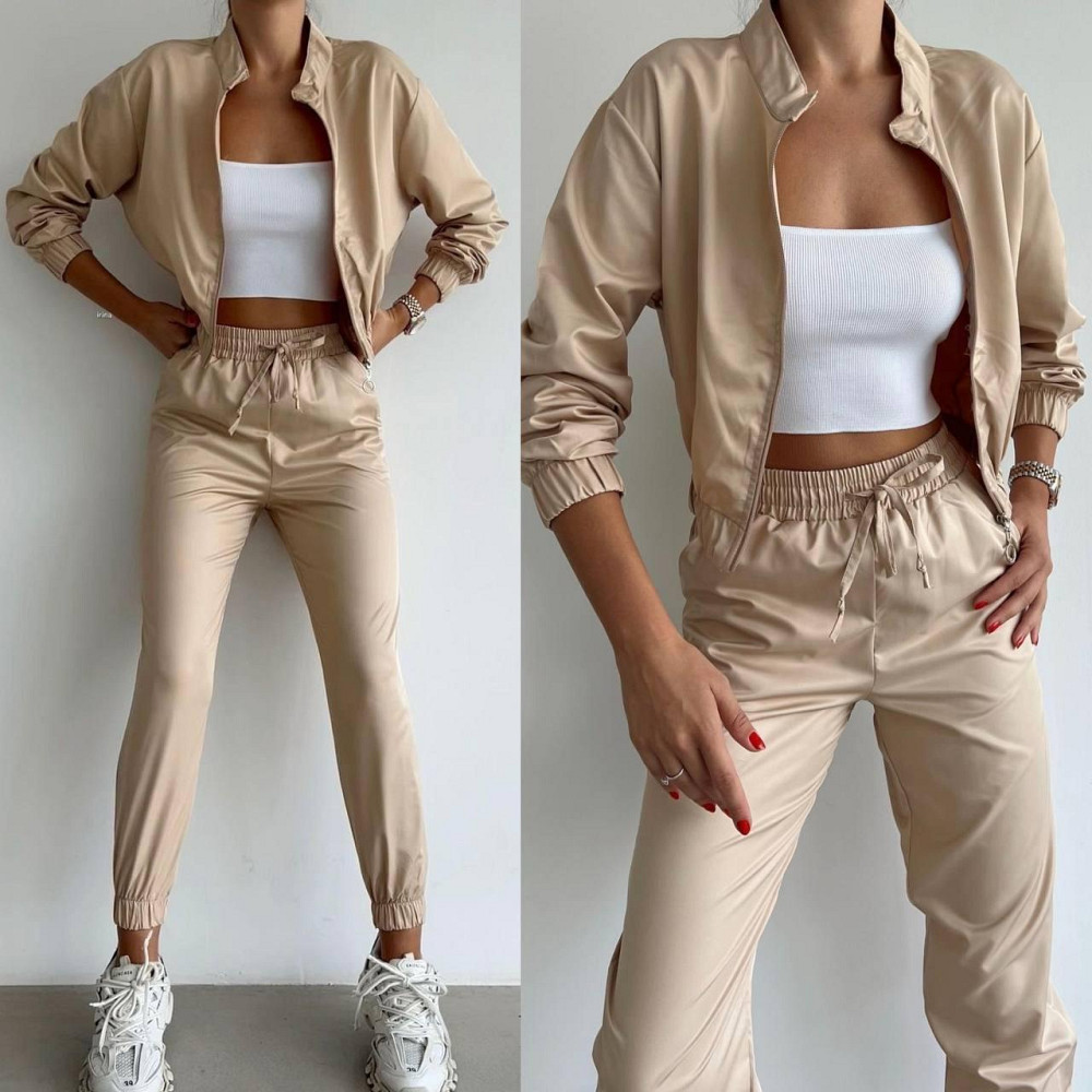 Жіночий стильний повсякденний костюм турецька плащівка Моко, 42/44 Одеса - фото 3