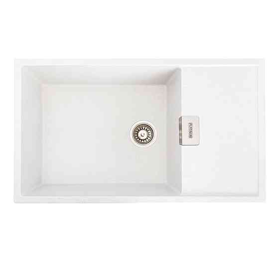 PLATINUM Гранітна мийка для кухні Platinum 8650 DIAMOND матова (біла в крапку) Київ