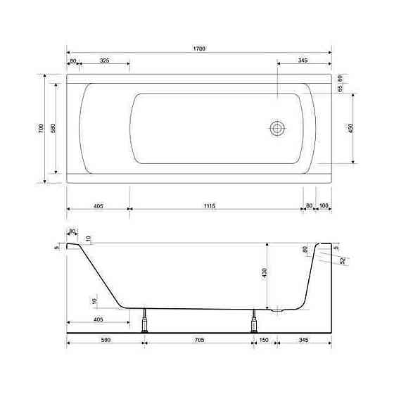 KORAT Ванна 170х70 (9676) (000009676) Київ