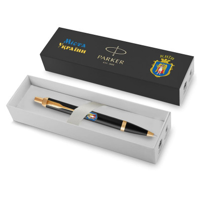 Ручка шариковая Parker IM 17 CITY Black GT BP Герб Киева (22032_C0010u) Винница - изображение 5