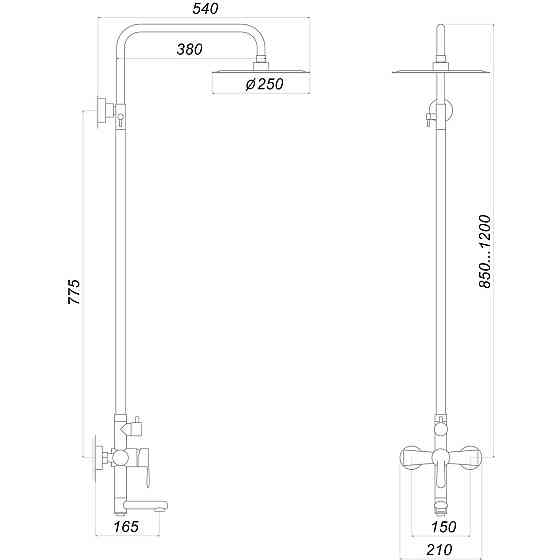 Душевая система Globus Lux MAIN SM-SH-02 (000016099) Киев