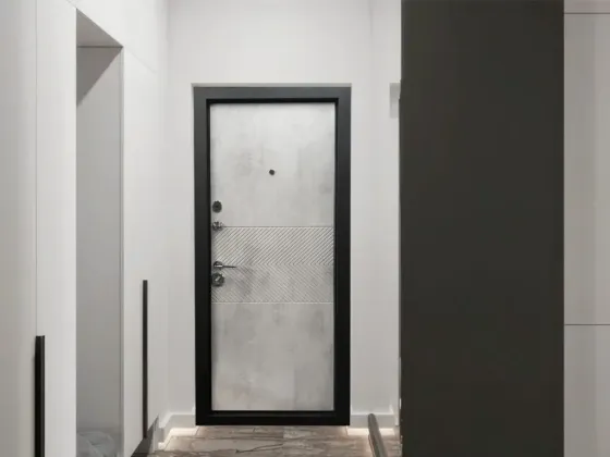 Двері вхідні Міністерство дверей ПК-560 Квартира Оксид чорний / Оксид світлий сірий 860х2050 мм Київ