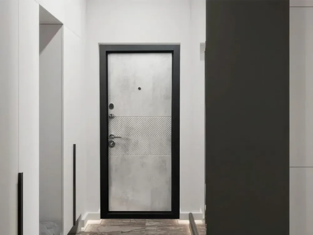 Двері вхідні Міністерство дверей ПК-560 Квартира Оксид чорний / Оксид світлий сірий 860х2050 мм Київ - фото 4