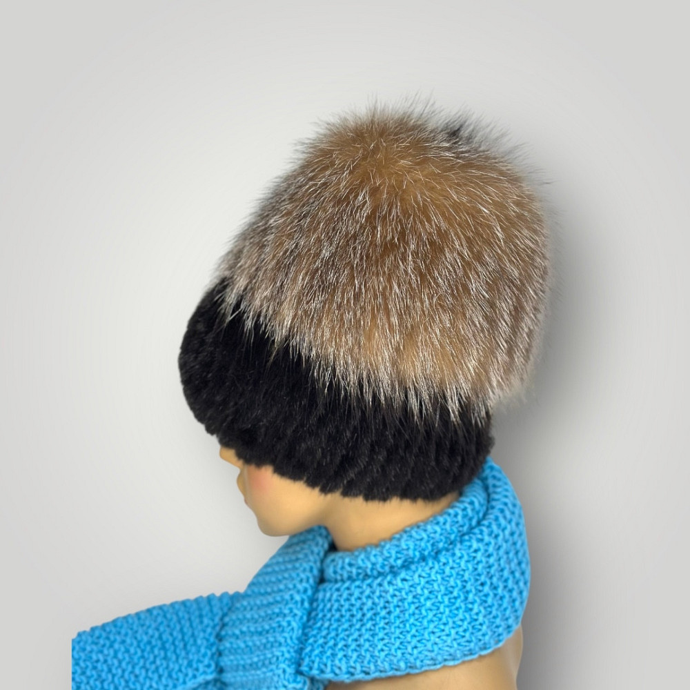 Шапка хутряна жіноча Сюзанна Коричневий Харків - фото 4