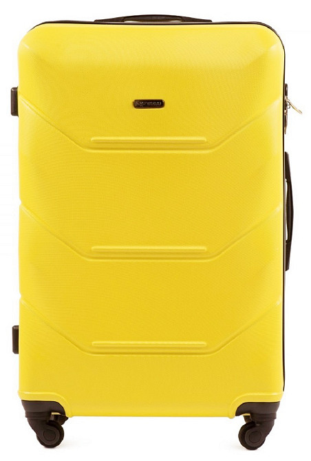 Чемодан пластиковый WINGS 147 большой 75 см желтый Киев - изображение 2