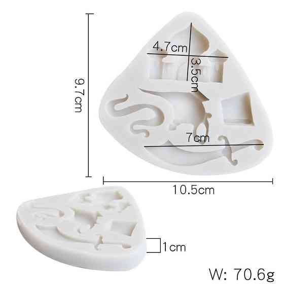 Молд силиконовый Алладин 105 на 97 мм серый Киев
