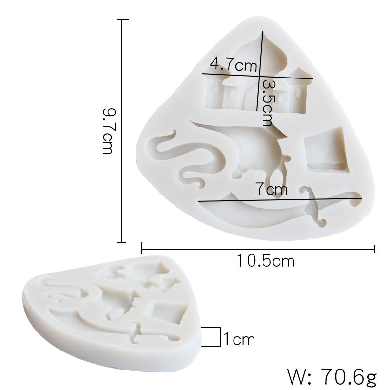 Молд силиконовый Алладин 105 на 97 мм серый Киев - изображение 2