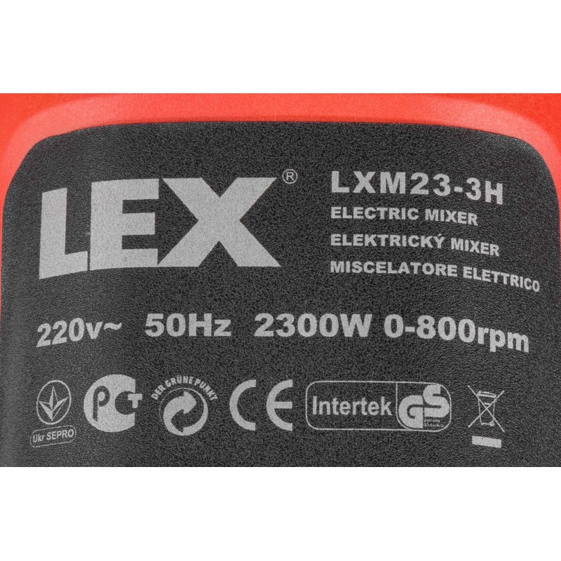 Строительный миксер LEX LXM23-3H – 2300 Вт, Чехия, 3 насадки Львов - изображение 10