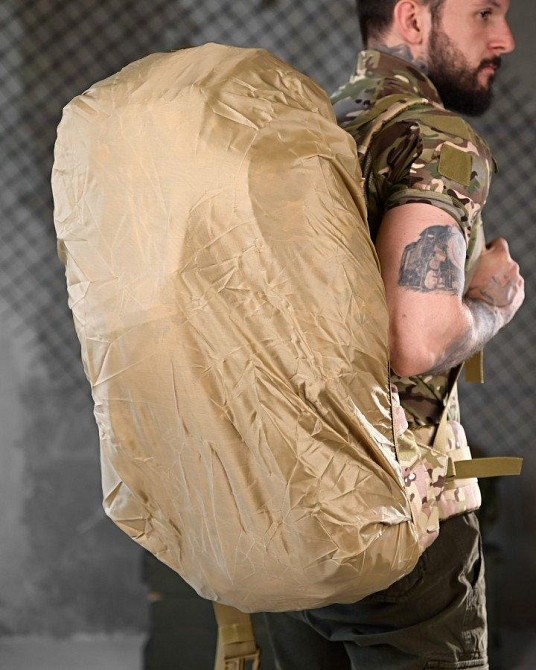 Тактический рюкзак с металлическим каркасом на 100 литров. Каркасный рюкзак койот РП7466 Одесса - изображение 8