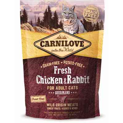 Сухой корм для собак Carnilove Fresh Gourmand с курицей и кроликом 400 г (8595602527373) Винница