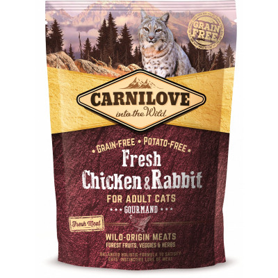 Сухий корм для собак Carnilove Fresh Gourmand з куркою і кроликом 400 г (8595602527373) Вінниця - фото 1