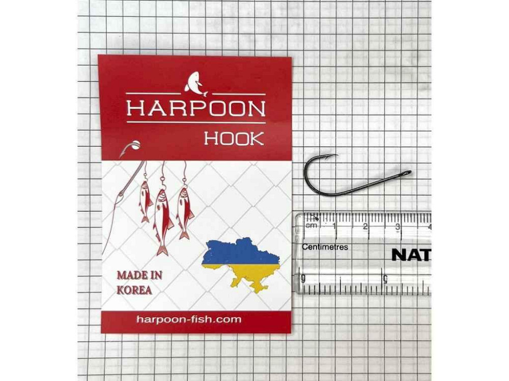 Гачки одинарні 1/0 (5шт/уп) BIG EAR ТМ HARPOON Київ - фото 1