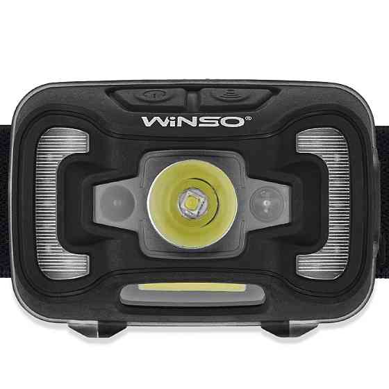 Фонарь налобный Winso 200Lm, 5W CREE XTE+COB, 3xAAA, с сенсором белый/красный Львов