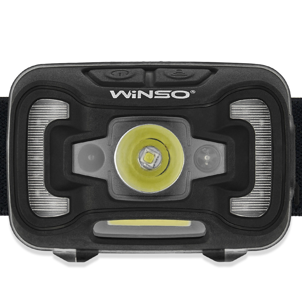 Фонарь налобный Winso 200Lm, 5W CREE XTE+COB, 3xAAA, с сенсором белый/красный Львов - изображение 2