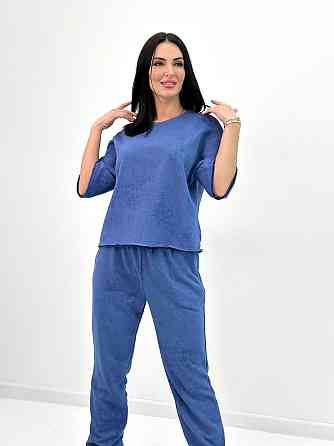 Жіночий костюм з турецької двонитки петля з ефектом tie dye "George"| Норма| Розпродаж моделі Джинс, 46-48 Київ