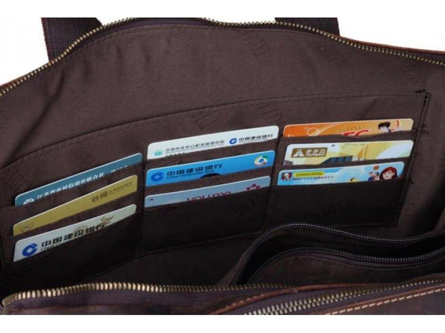 Сумка Vintage 14567 из винтажной кожи Коричневая Киев - изображение 7