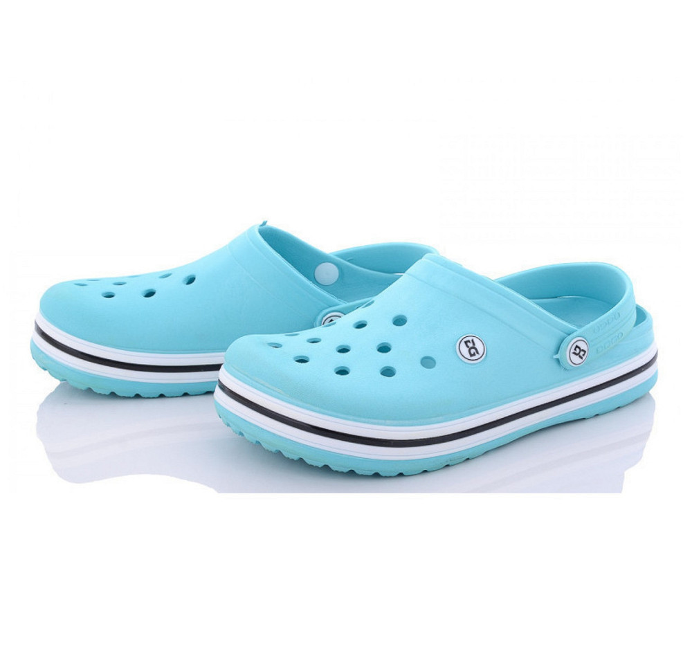 Женские Тапочки CROCS Бирюзовые Кроксы Шлёпки Сланцы (размеры: 36,38) Днепр - изображение 2