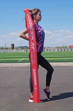 Стрічка-еспандер для фітнесу та реабілітації PowerPlay 4112 0.6мм MediBand Heavy Червона (11кг) Луцк