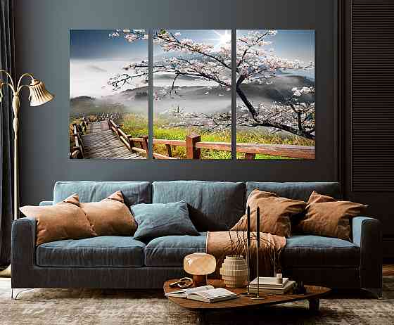 Модульная картина в гостиную / спальню   Природа    ART-214_3A 70х130 см Киев