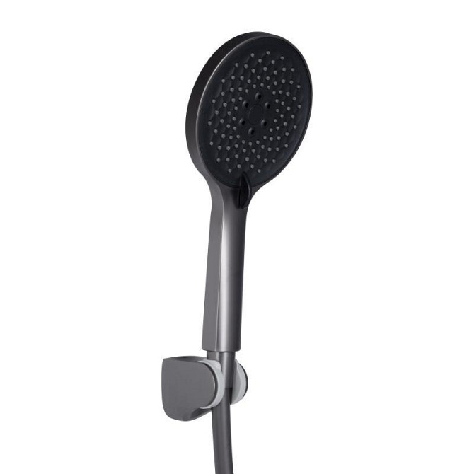 Змішувач для ванни з душовим гарнітуром Qtap Vlasta New QTVLA259GMB45643 Gunmetal Black PVD Харків - фото 4