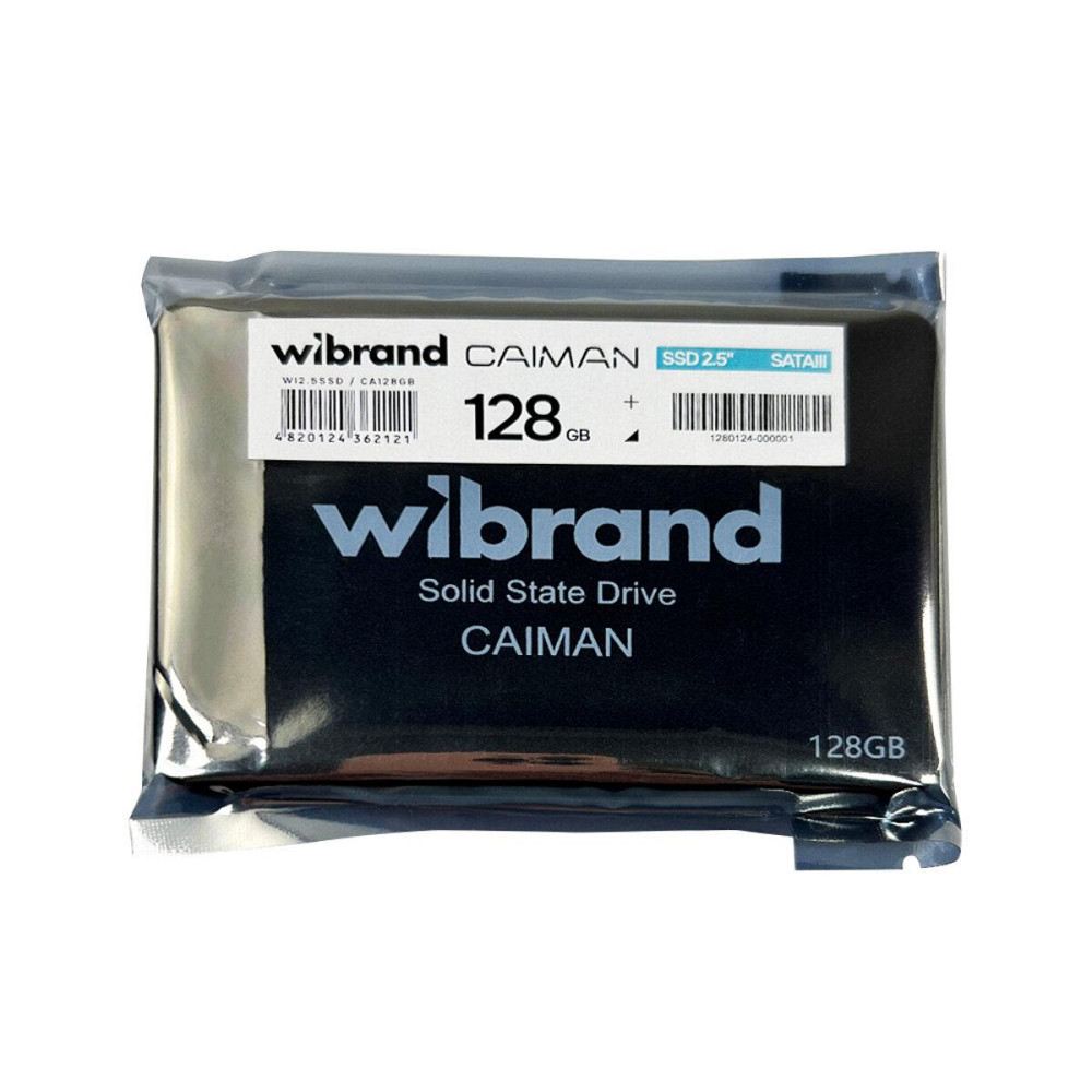 SSD диск накопичувач Wibrand Caiman 128GB 2.5" 7mm SATAIII Bulk WI2.5SSD диск накопичувач / CA128GB Одеса - фото 3