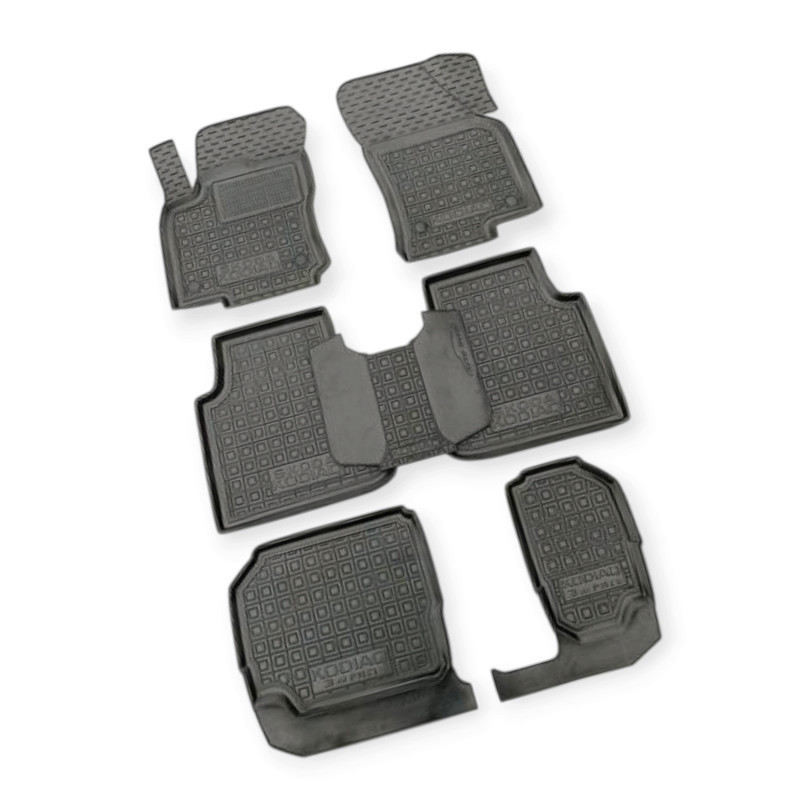 Коврики Шкода kodiaq 2017-> (7 мест) борт 2,5см, с перемычкой салона Мукачево - изображение 1