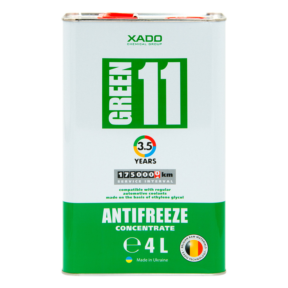 Антифриз Xado Antifreeze Green G11 зелений концентрат 4л Львів - фото 1