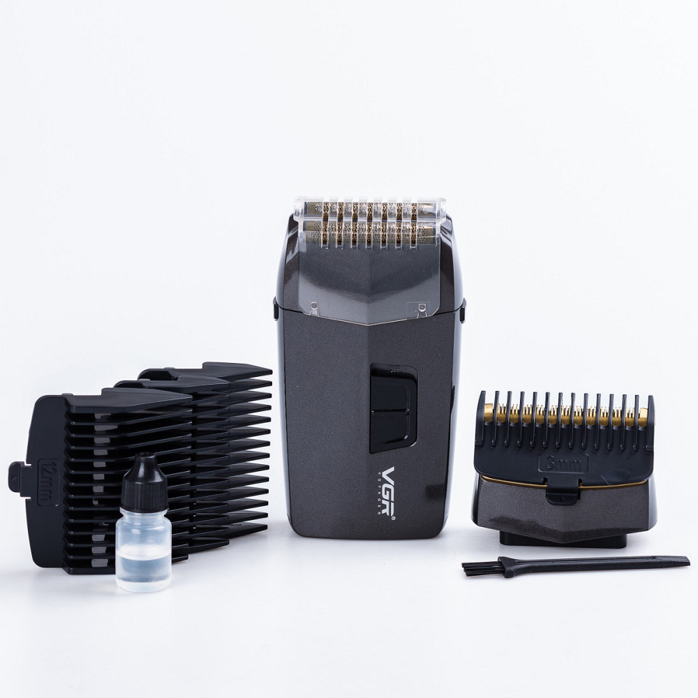 Шейвер-триммер VGR V-086 со съемными насадками, серый Киев - изображение 1