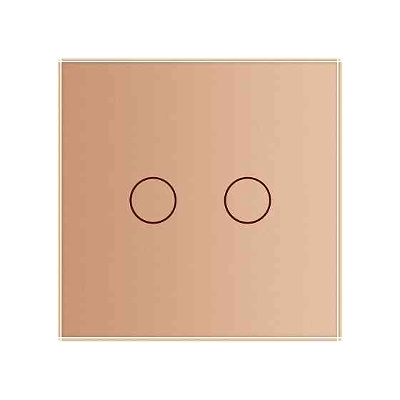 LIVOLO Сенсорний димер 2 сенсори Livolo золото скло (VL-FC2D2-2GAP) Коломия