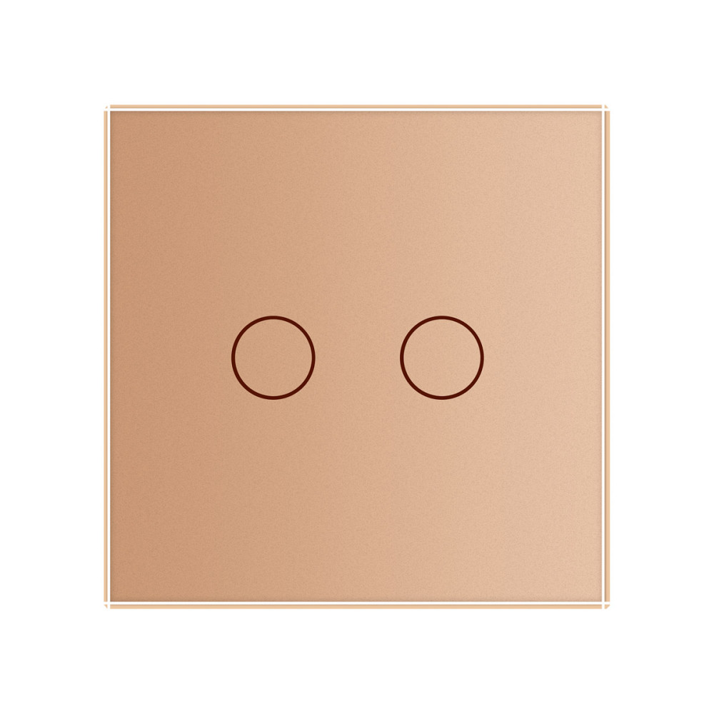 LIVOLO Сенсорний димер 2 сенсори Livolo золото скло (VL-FC2D2-2GAP) Коломия - фото 4