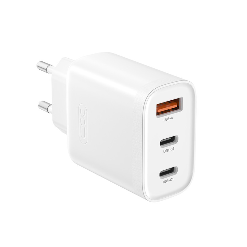 Мережевий зарядний пристрій XO L117 PD45W/QC18W 2USB-C+1USB-A білий Львів - фото 1
