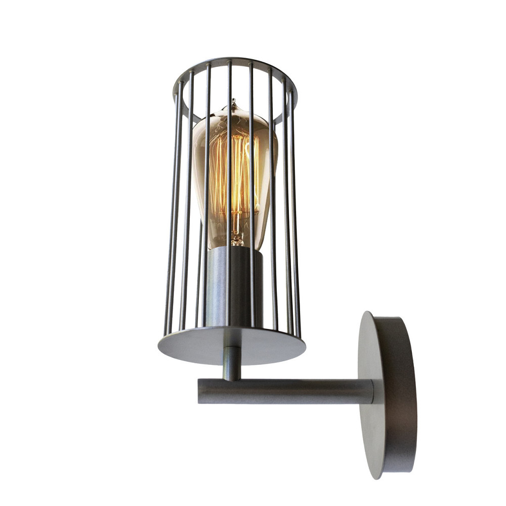 Бра под одну лампу Е27 MSK Electric Malta настенный светильник в стиле лофт NL 1020 AL серый Киев - изображение 6