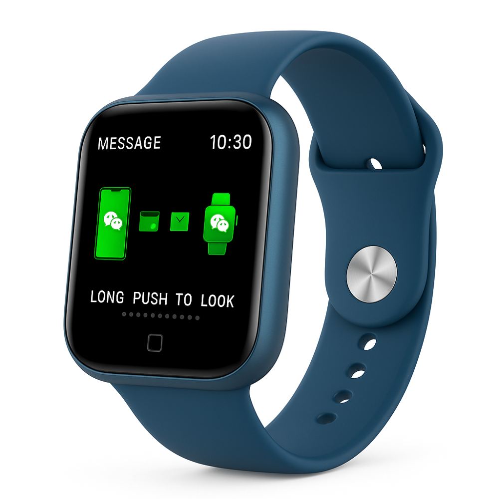 Smart Watch T80S, два браслети, температура тіла, тиск, оксиметр. Колір: синій AE-53 Львів - фото 13