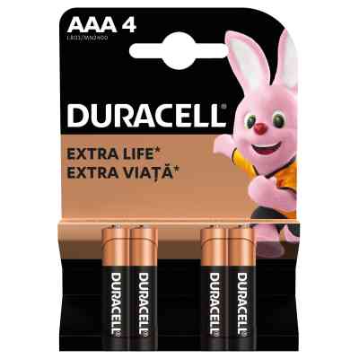 Батарейка Duracell AAA лужні 4 шт. в упаковці (5000394052543 / 81545421) Вінниця
