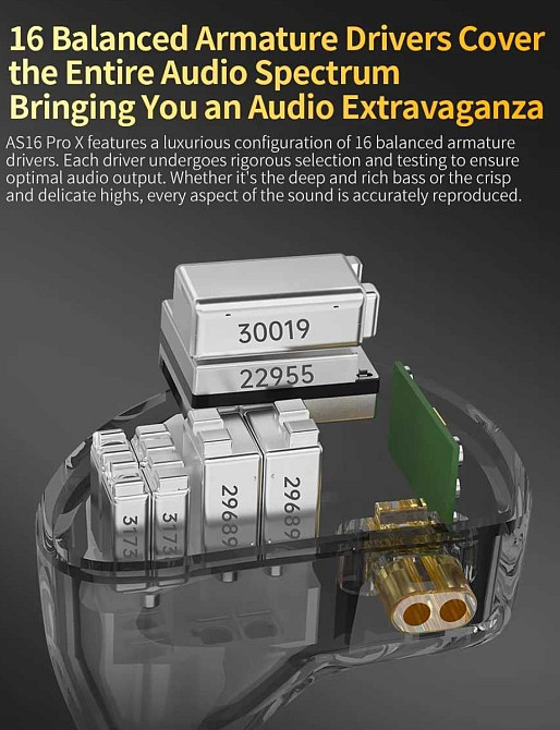 KZ AS16 Pro X] Навушники професійні арматурні моніторні. Киев - изображение 5