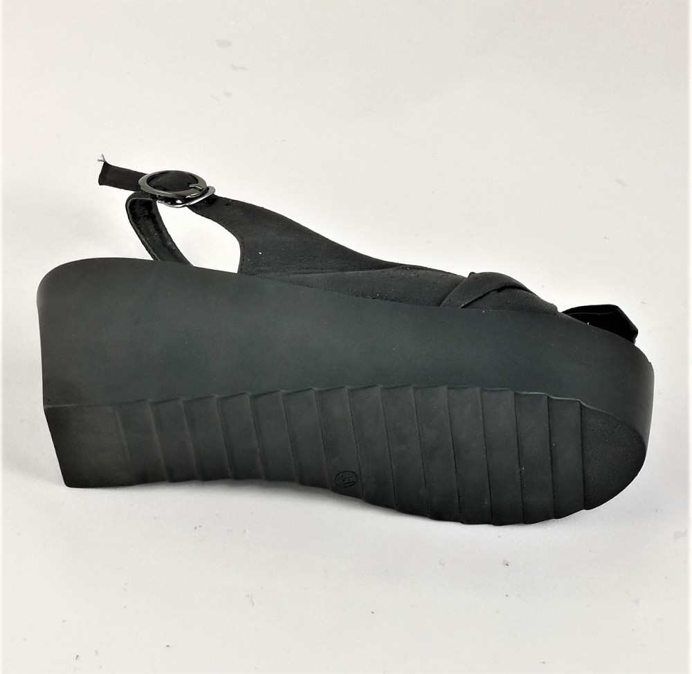 Женские Сандалии Босоножки на Танкетке Платформа Черные Летние (размеры: 36,37) - 21-1 Днепр - изображение 4