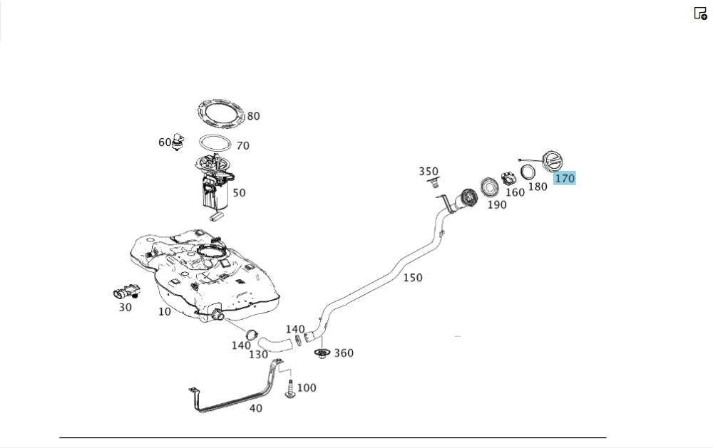 Mercedes-Benz  A2224700205 Кришка заливної горловини C-Class Coupe C205 C-Class W205 C-class Estate S205 C-Class Cabrio A205 GLC Coupe C253 GLC X253 E Одесса - изображение 2