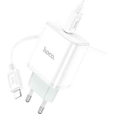 Зарядное устройство HOCO C104A USB-C PD20W + cable USB-C to Lightning white (6931474782908) Винница