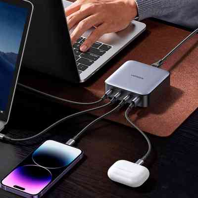 Зарядний пристрій Ugreen 4xUSB 100W (3xType-C+USB A QC3) GAN Charger Nexode Series Black CD328 (90928) Вінниця