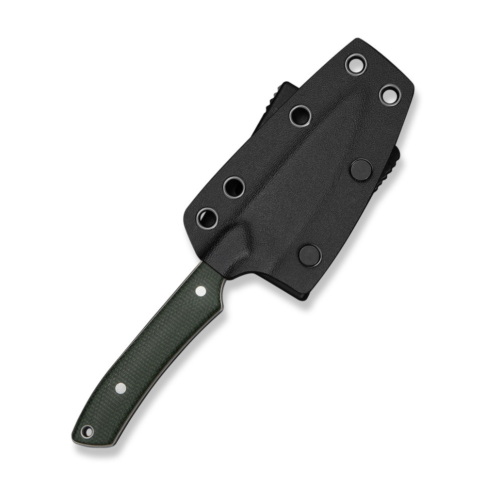 Ніж фіксований кишеньковий Civivi High Grass Field Knife (7,4 см) 14C28N / Micarta зелений з чохлом Київ - фото 9