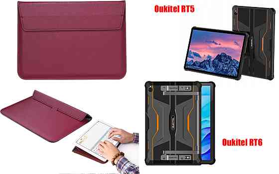 Чехол-конверт VitoCase для Oukitel RT5, Oukitel RT6, с функцией подставки для планшета Бордовый Киев