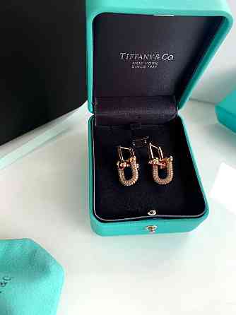 Tiffany hardwear серьги розовое золото (покрытие) в роскошной подарочной упаковке Одесса