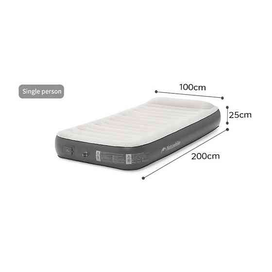 Самонадувающийся матрас, одноместный, со встроенной помпой Naturehike CNK2450WS040, 250 мм, серый Киев